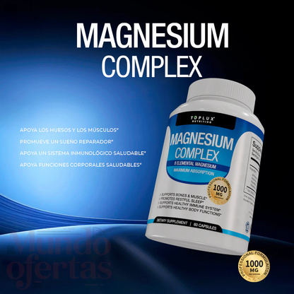 Magnesium Complex 8 formas de Magnesio en 1 Por 60 Capsulas  Máxima Absorción