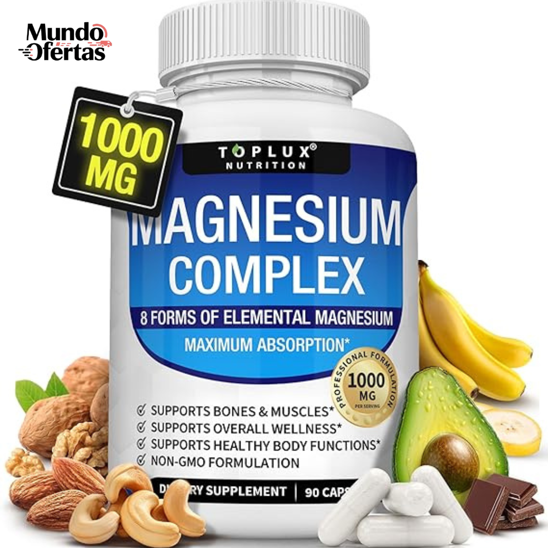 Magnesium Complex 8 formas de Magnesio en 1 Por 60 Capsulas  Máxima Absorción
